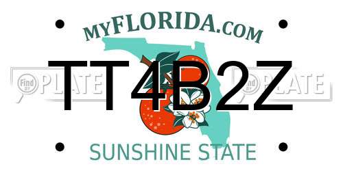 TT4B2Z Florida License Plate