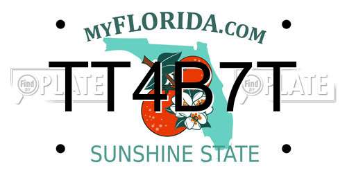 TT4B7T Florida License Plate