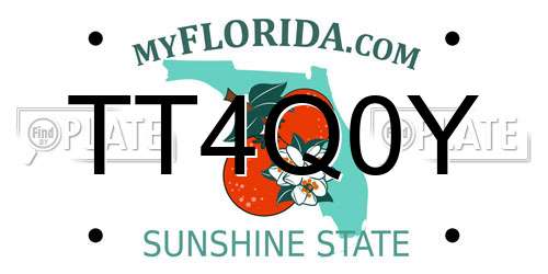 TT4Q0Y Florida License Plate