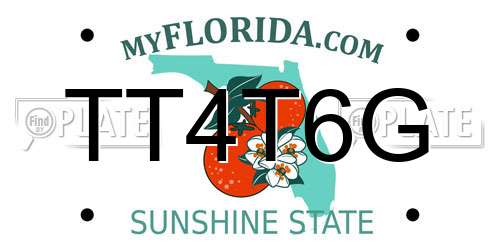 TT4T6G Florida License Plate