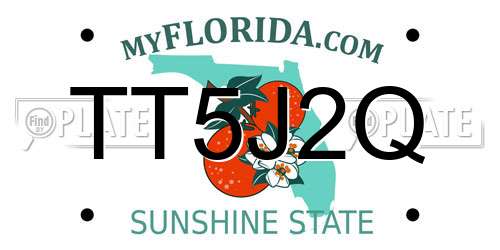 TT5J2Q Florida License Plate