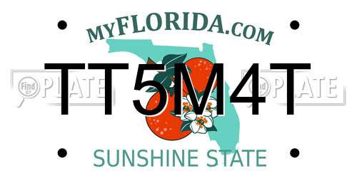 TT5M4T Florida License Plate
