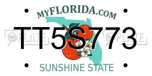 TT5S773 Florida License Plate