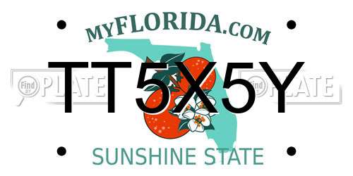 TT5X5Y Florida License Plate