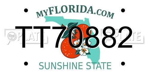 TT70882 Florida License Plate