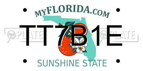 TT7B1E Florida License Plate