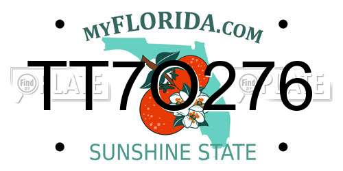 TT7O276 Florida License Plate