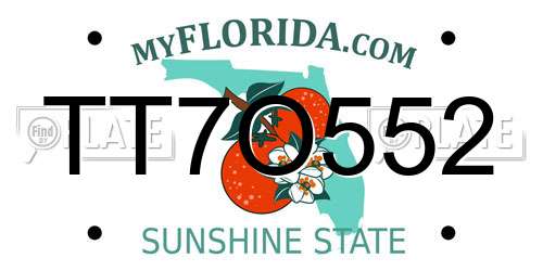 TT7O552 Florida License Plate