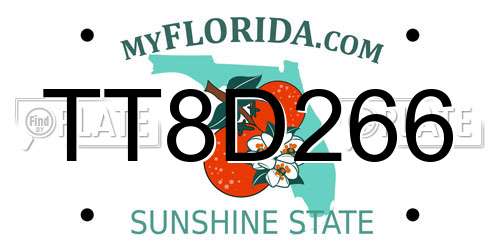 TT8D266 Florida License Plate