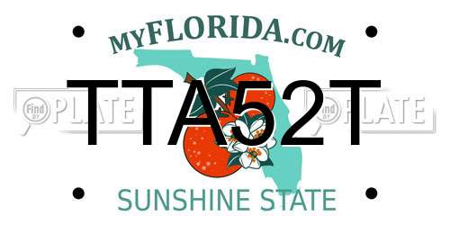 TTA52T Florida License Plate