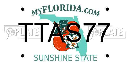 TTAS77 Florida License Plate