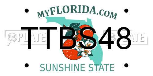 TTBS48 Florida License Plate