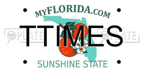 TTIMES Florida License Plate