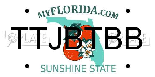 TTJBTBB Florida License Plate
