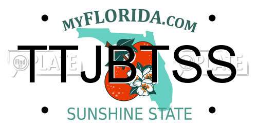 TTJBTSS Florida License Plate