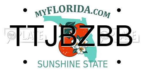 TTJBZBB Florida License Plate