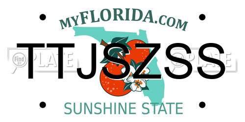 TTJSZSS Florida License Plate