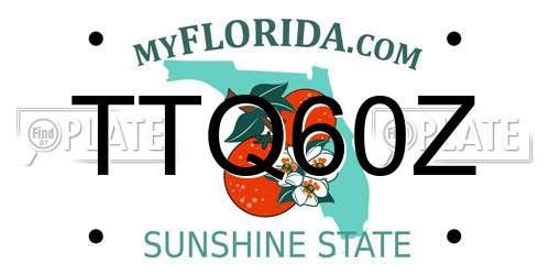 TTQ60Z Florida License Plate