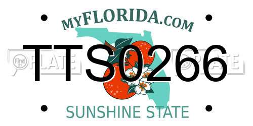 TTS0266 Florida License Plate