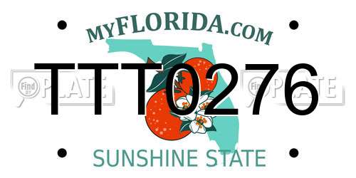 TTT0276 Florida License Plate