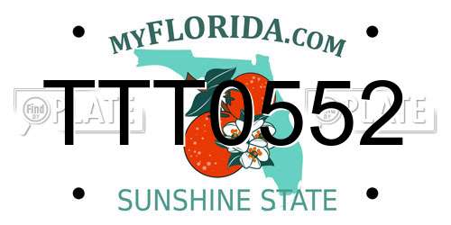 TTT0552 Florida License Plate