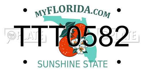 TTT0582 Florida License Plate