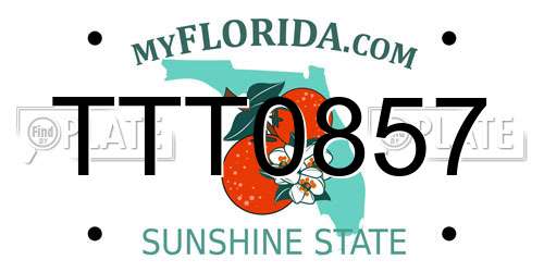 TTT0857 Florida License Plate