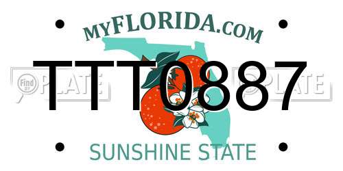 TTT0887 Florida License Plate