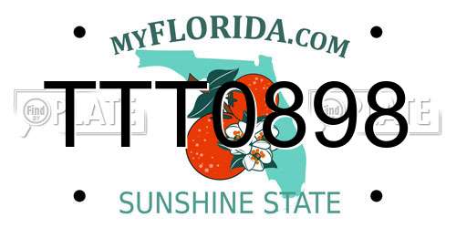 TTT0898 Florida License Plate