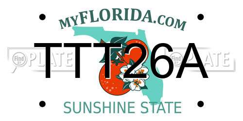 TTT26A Florida License Plate