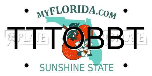 TTTOBBT Florida License Plate