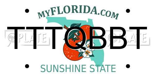 TTTQBBT Florida License Plate