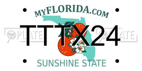 TTTX24 Florida License Plate