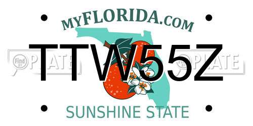 TTW55Z Florida License Plate