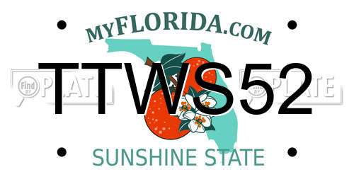 TTWS52 Florida License Plate