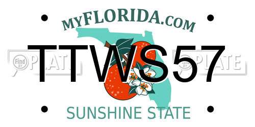 TTWS57 Florida License Plate