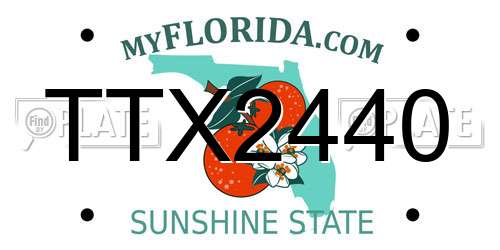 TTX2440 Florida License Plate
