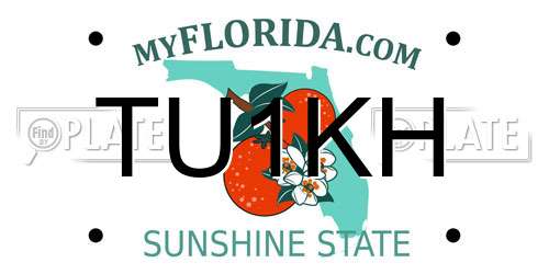TU1KH Florida License Plate