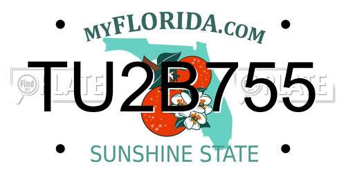 TU2B755 Florida License Plate