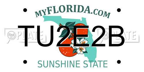 TU2E2B Florida License Plate