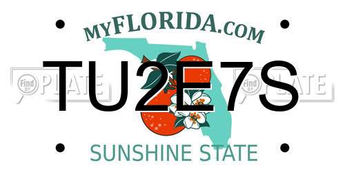 TU2E7S Florida License Plate