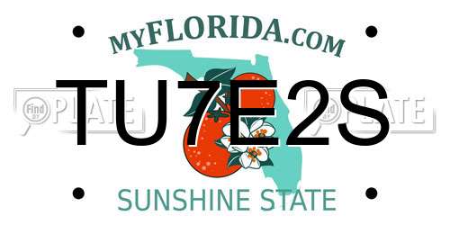 TU7E2S Florida License Plate