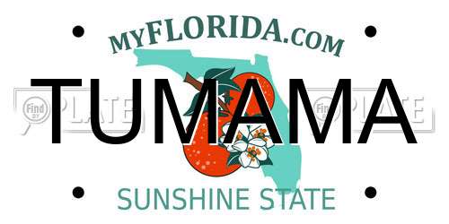 TUMAMA Florida License Plate