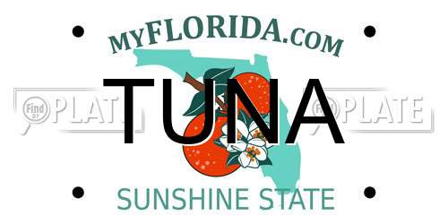 TUNA Florida License Plate