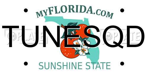 TUNESQD Florida License Plate