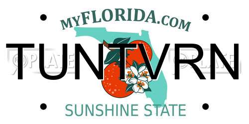 TUNTVRN Florida License Plate