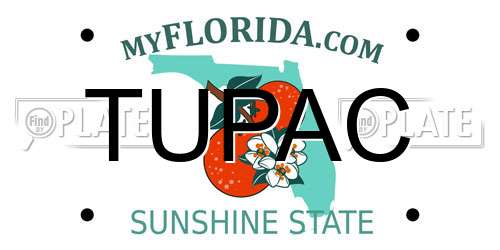 TUPAC Florida License Plate