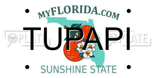 TUPAPI Florida License Plate