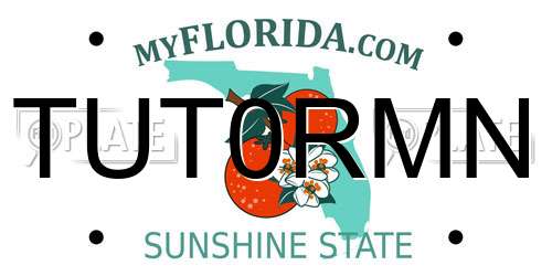 TUT0RMN Florida License Plate