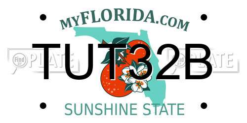TUT32B Florida License Plate